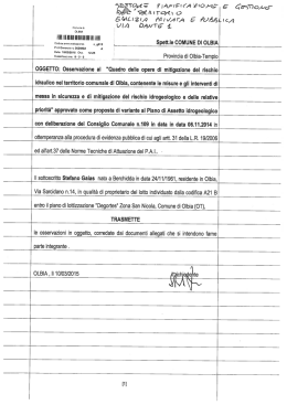 osservazione prot. 25402 del 10.03.2015