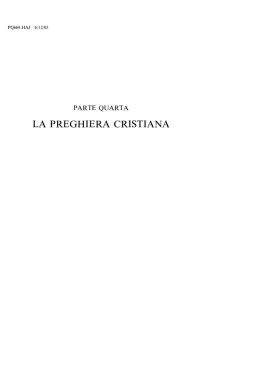 LA PREGHIERA CRISTIANA