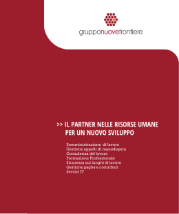 pdf brochure - Nuove Frontiere Lavoro