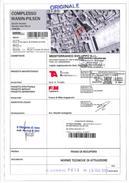 Page 1 Page 2 CLI: _____. :&Icirc;`&rdquo;. Complesso Ex Pilsen Venezia (VE