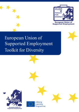 European Union of Supported Employment Toolkit for Diversity