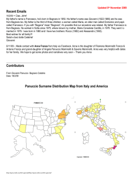 Recent Emails Contributors Panuccio Surname Distribution