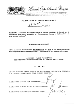deliberazione del direttore generale