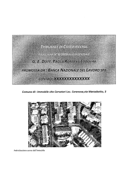 Comune di- Immobile sito Cerveteri Loc. Cerenova, via Marzabotto, 3