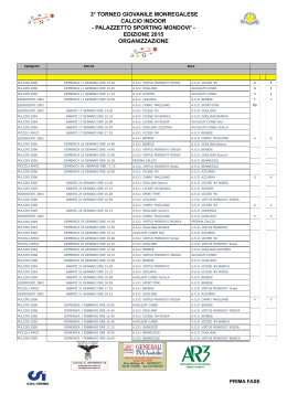 Torneo Giovanile 2015 Prima Fase MODIFICATO