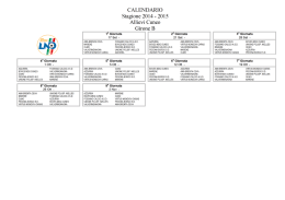 CALENDARIO Stagione 2014 - 2015 Allievi Cuneo Girone B