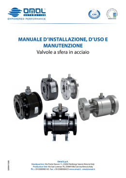 MANUALE D`INSTALLAZIONE, D`USO E MANUTENZIONE
