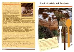Le ricette della Val Rendena - Madonna di Campiglio Pinzolo Val