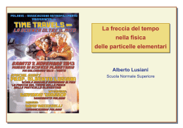 La freccia del tempo nella fisica delle particelle elementari