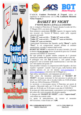 Regolamento Basket By Night - AICS Comitato Provinciale di Trapani