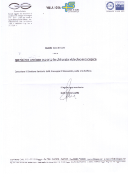 &ldquo;villa igea&rdquo; &ndash; foggia - ricerca medico specialista in urologia esperto