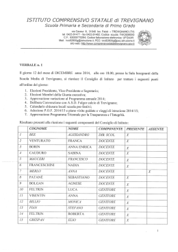 ISTITUTO CGMPRENSTVO STATALE di TREVIGNANQ
