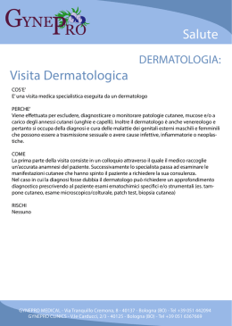Scarica il PDF Visita dermatologica