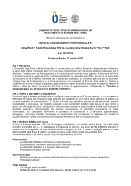 corso di aggiornamento - Ufficio Scolastico Regionale per le Marche
