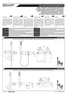 wall-mount bathtub and shower taps as de pared ba&ntilde;era y