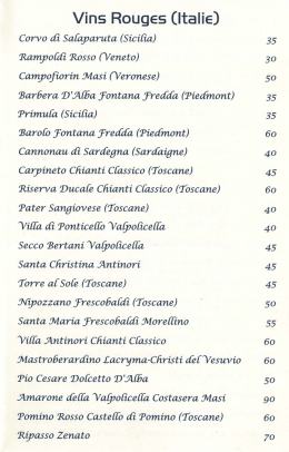 Vins RoUges (ltalie)