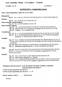 Liceo Scientiﬁco Statale &laquo; B. Cavalieri&raquo; Verbania