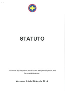 Statuto vers. 1.0 del 28 Aprile 2014