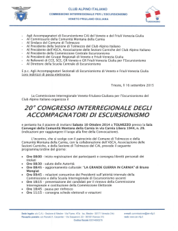 CLUB ALPINO ITALIANO /Qì - Commissione Escursionismo VFG