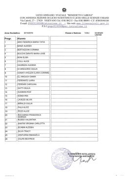 elenco classi prime 2015-2016