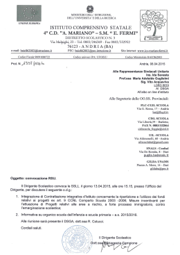 Convocazione RSU del 13/04/2015