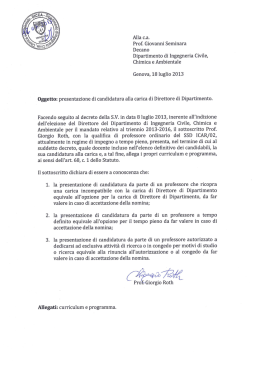 Candidatura prog. G. Roth