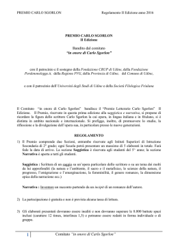 Premio Carlo Sgorlon - Comitato in Onore di Carlo Sgorlon