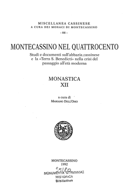 MONTECASSINO NEL QUATTROCENTO