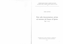Note sulla documentazione privata nel territorio del Ducato di Spoleto