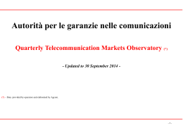 Quarterly Telecommunication Markets Observatory
