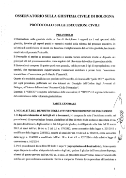 Osservatorio sulla giustizia civile di Bologna: protocollo