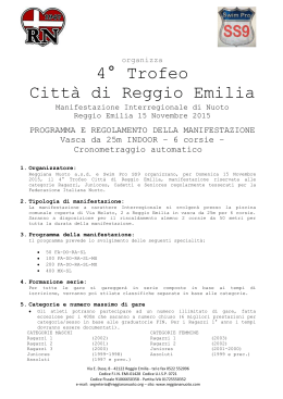 4° Trofeo Città di Reggio Emilia