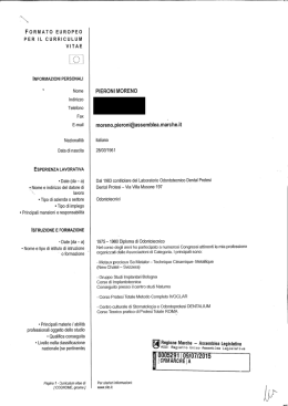 Curriculum vitae - Consiglio regionale delle Marche