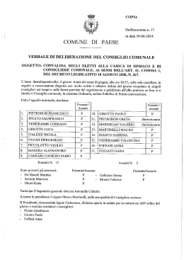 Delibera convalida eletti