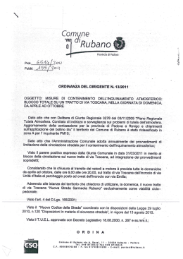 via Toscana - Comune di Rubano
