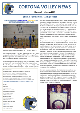 Cortona Volley News – Numero 5 – 12/03/2014