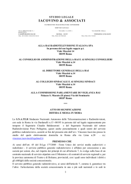 Leggi l`Atto di Diffida Snater