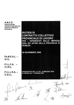CONTRATTO del 30 novembre 2006
