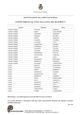 Elenco aventi diritto al voto