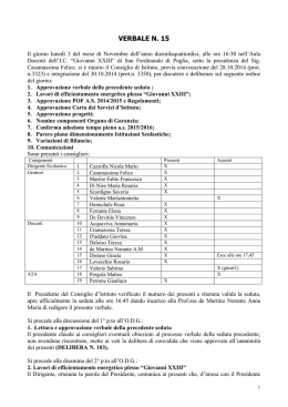Verbale N. 15 del 03.11.2014
