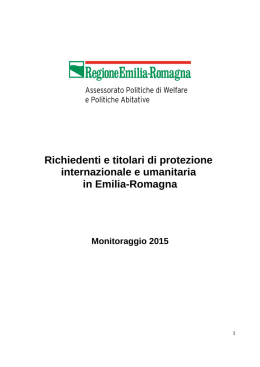 Monitoraggio 2015 - Integrazione Migranti