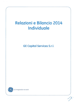 Relazioni e Bilancio 2014 Individuale