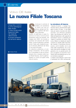 La nuova Filiale Toscana - Volvo Construction Equipment