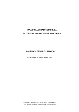 IMPIANTO ILLUMINAZIONE PUBBLICA Via VESPUCCI, Via