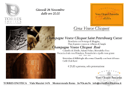 Cena Veuve Clicquot - torres distribuzione enoteca