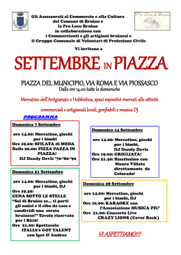 Settembre in Piazza a Bruino - Sportello di Informazione Sociale