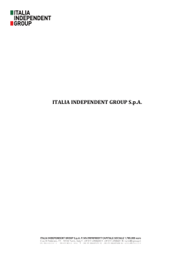 ITALIA INDEPENDENT GROUP S.p.A.