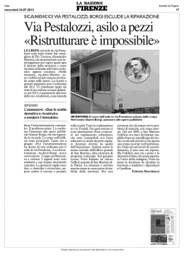 Via Pestalozzi, asilo a pezzi