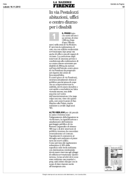 In via Pestalozzi abitazioni, uffici e centro diurno per i disabili