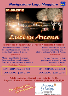 Luci su Ascona 12 - Navigazione Laghi